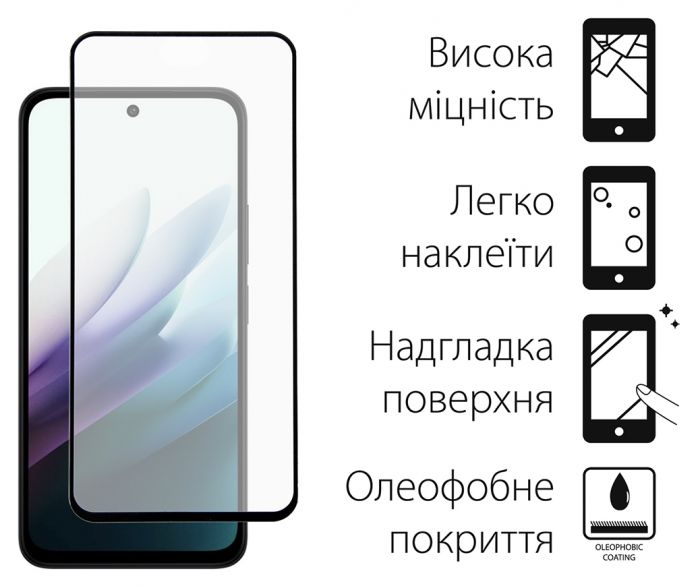 Захисне скло Dengos для Xiaomi Redmi 15 Black Full Glue (TGFG-416)