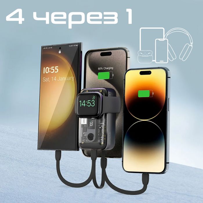 Універсальна мобільна батарея Promate Mavrix 10000mAh 35W Black
