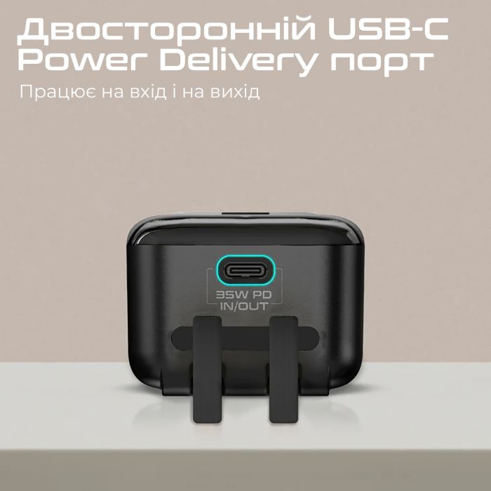 Універсальна мобільна батарея Promate Mavrix 10000mAh 35W Black