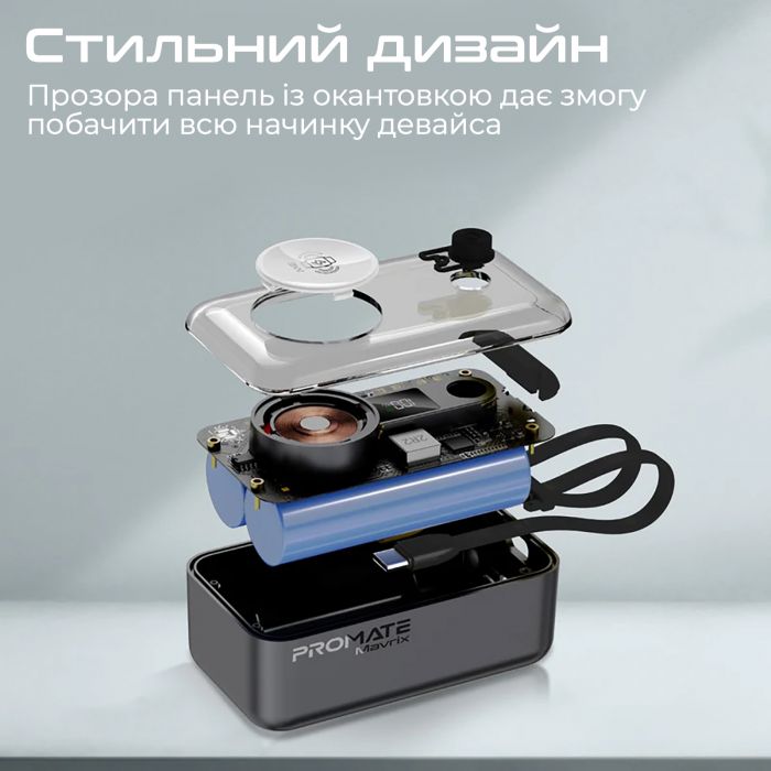 Універсальна мобільна батарея Promate Mavrix 10000mAh 35W Black