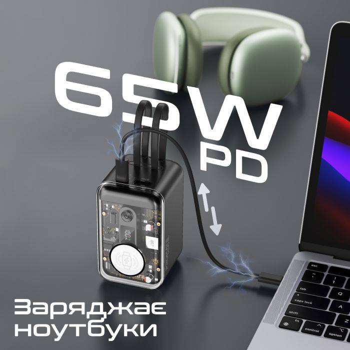 Універсальна мобільна батарея Promate Mavrix-20 20000mAh 65W Black