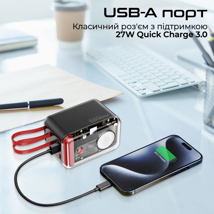 Універсальна мобільна батарея Promate Mavrix-20 20000mAh 65W Black