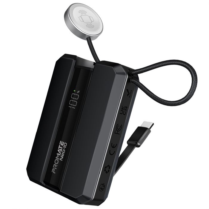 Універсальна мобільна батарея Promate Neo-10 10000mAh 30W Black