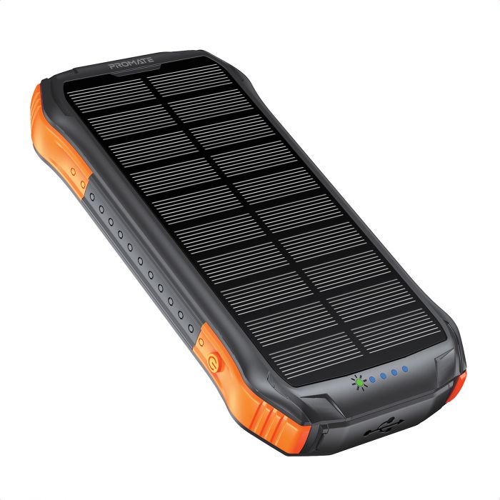 Універсальна мобільна батарея Promate SolarTank-10PDQi 10000mAh 20W Black (solartank-10pdqi.black)