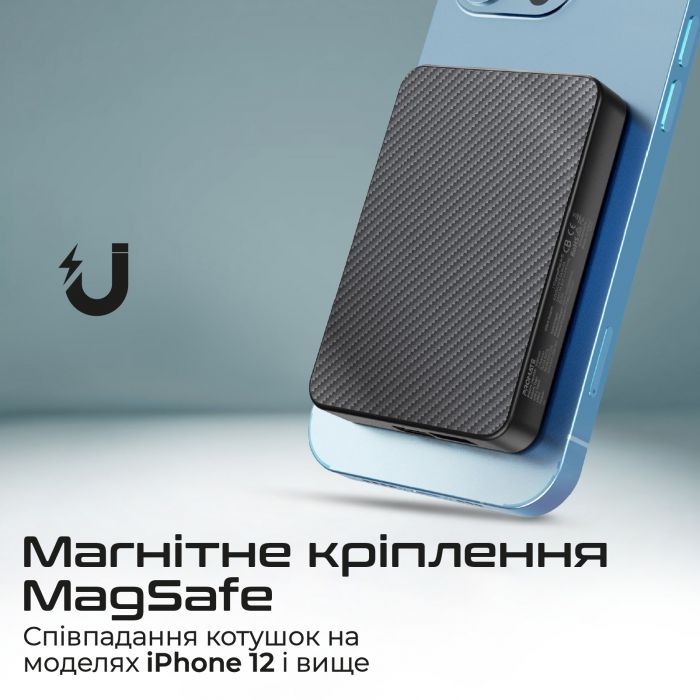 Універсальна мобільна батарея Promate TransPack-5 5000mAh 22.5W Black (transpack-5.black)