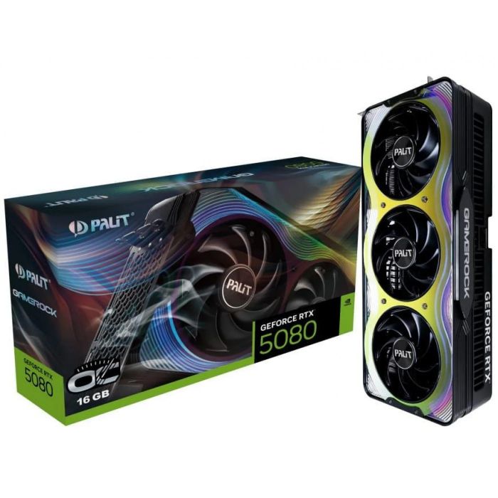 Відеокарта GF RTX 5080 16GB GDDR7 GameRock OC Palit (NE75080T19T2-GB2030G)