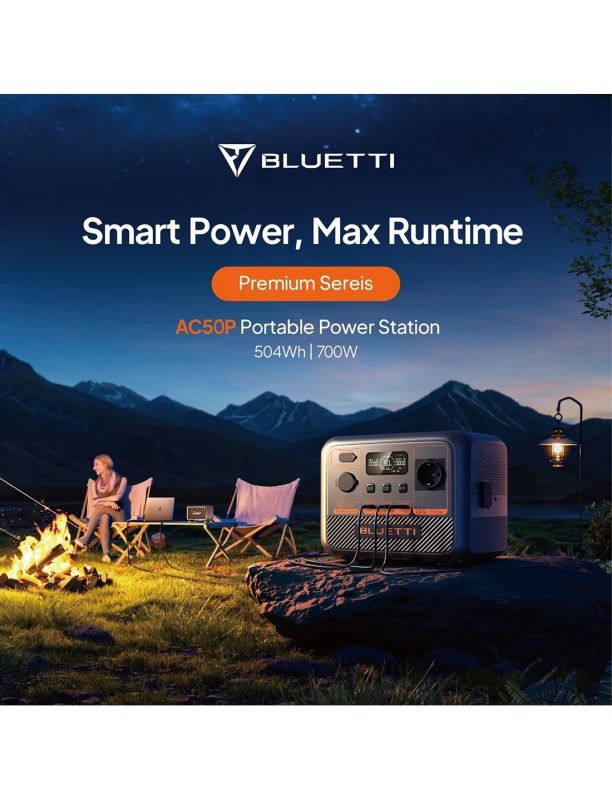 Зарядна станція Bluetti AC50P, 504Wh, 700W, LiFePO4