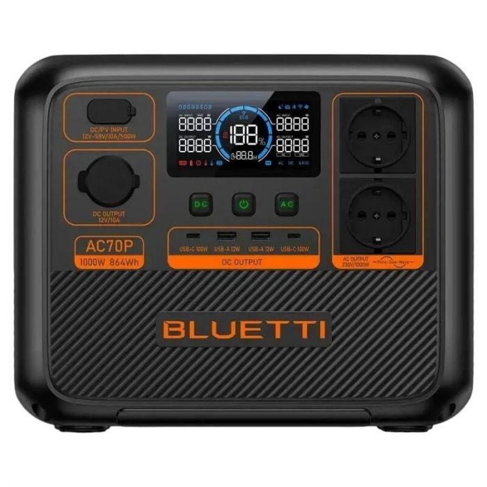 Зарядна станція Bluetti AC70P, 864Wh, 1000W, LiFePO4