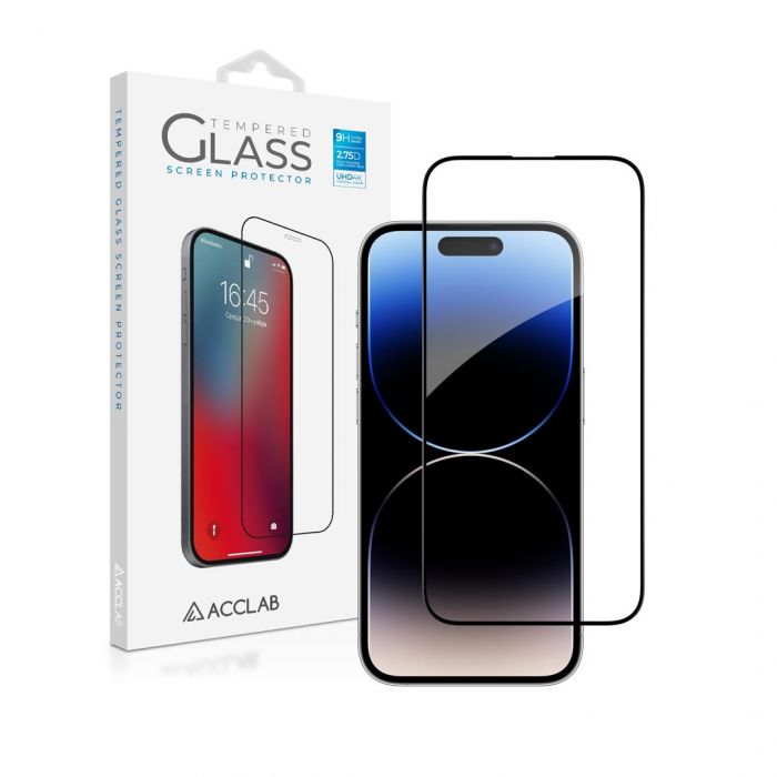 Захисне скло ACCLAB Full Glue для Apple iPhone 14 Pro Black (1283126541971)