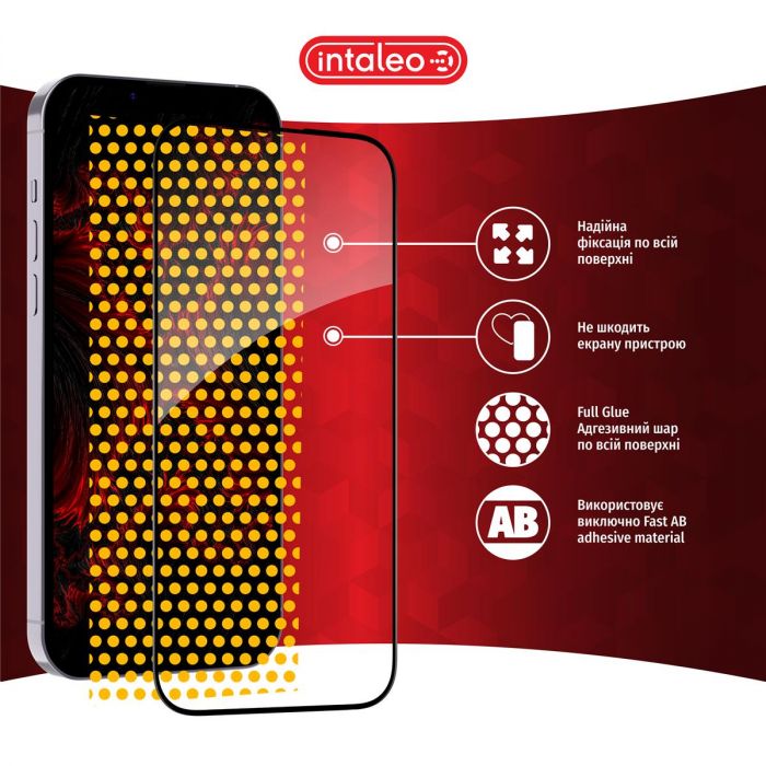 Захисне скло Intaleo Full Glue ESD для Apple iPhone 15 Pro Max Black (1283126577345)